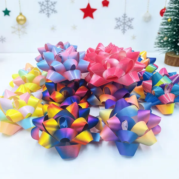 Gradient Star Gift Bows Manufacturer - Custom Ribbon Pull Bows photo-3