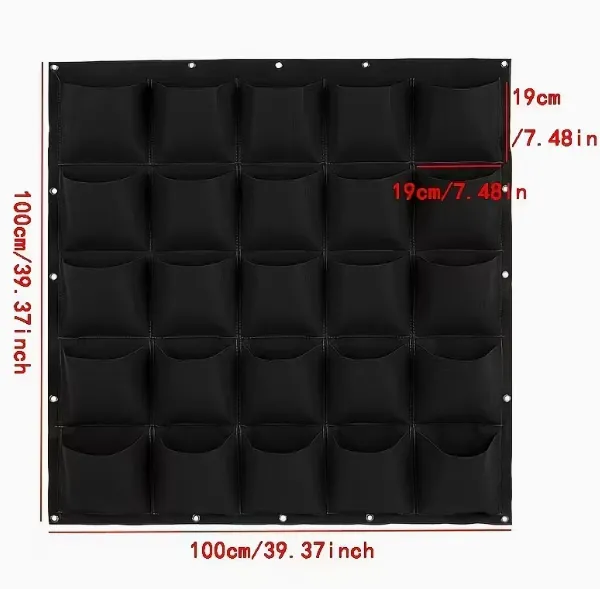 Vertical Hanging Garden Planter Multi-pocket Wall Mount Grow Bag for Indoor Outdoor Herb Flower Planting photo-4