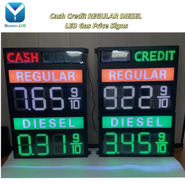 High Quality 8.889/10 LED Led Display Price Gas Station With REGULAR DIESEL UNLEADED photo-3