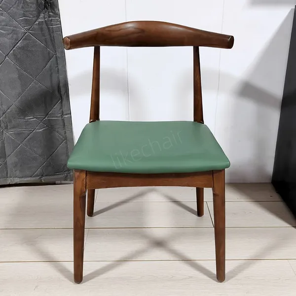 Italian Modern Nordic Solid Wood Cross-Back Dining Chair With Fabric Backrest for Home Office Home Bar Gym Hotel Use