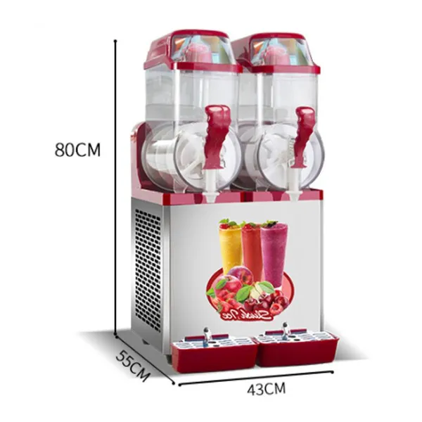 QD-SM112 12L Tabletop Slush Machine Single Tank Frozen Drink Dispenser for Convenience Store and Small Business Owner