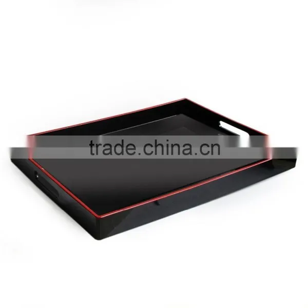 Rectangular Tray With Handle Six Color Wooden Tray photo-2