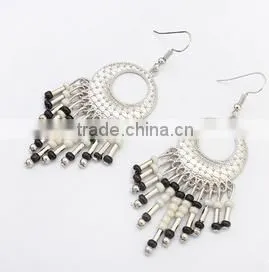 Cheap China Beautiful Handmade Light Bead Tassel Earrings photo-4