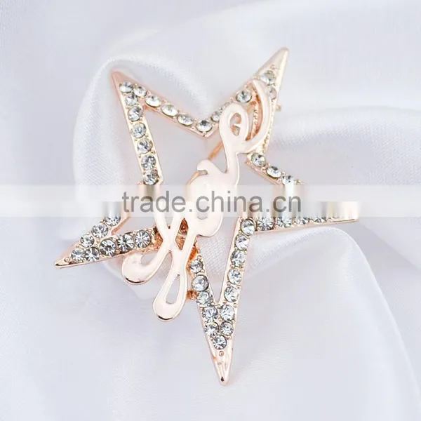 Wholesale Cheap Jewelry Five-point Star Rhinestone Brooch for Wedding Fashion Jewelry photo-2