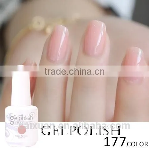 177 Fashion Colors Nail Art Colored 15ml/1KG Soak off uv Gels photo-2
