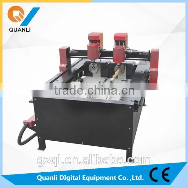 QL-1118 Cnc Multi-functional 2 Head Engraving Machine for Cube Marble Guangzhou Manufacturer Price photo-2