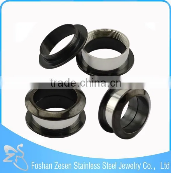 China Manufacturer Medical Steel Gold Screw Fit Flesh Tunnel Ear Plug Stretcher photo-3