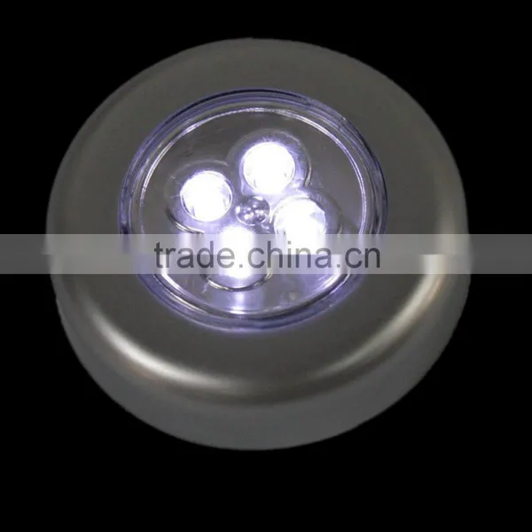 Super Warm Bright 4-LED Touch Tap Push Stick On Anywhere Under Closets Cabinet Night Light Lamps photo-2