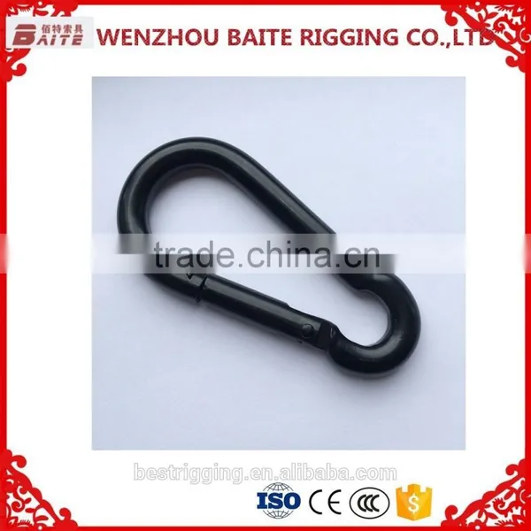 Smart Colorful Locking Carabiner,Outdoor Black Alloy Snap Hook,spring Hook photo-3