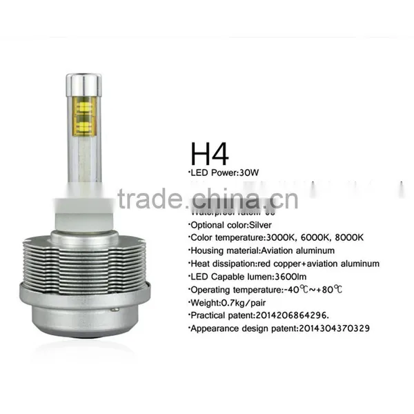Heat-resistant High Low Beam H4 High Power LED Headlight High Lumen h4 Led Headlight photo-4