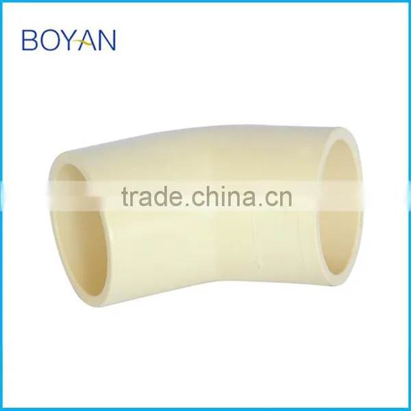 BOYAN Zhejiang Plastic Pipe Fitting Hot Water ASTM 2846 Standard Cpvc 45 Degree Elbow photo-2