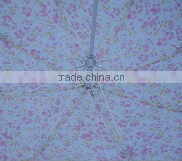 Flower Full Painting Straight Umbrella Both Use in Sun and Rain photo-3