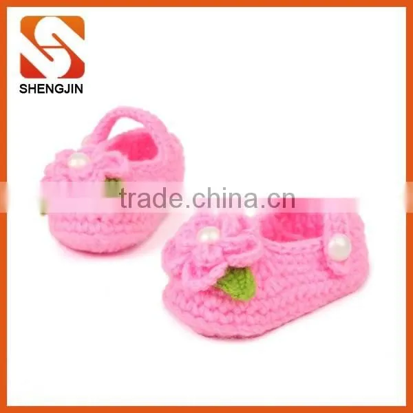 Good Quality Cheap Soft Crochet Baby Shoes Free photo-2
