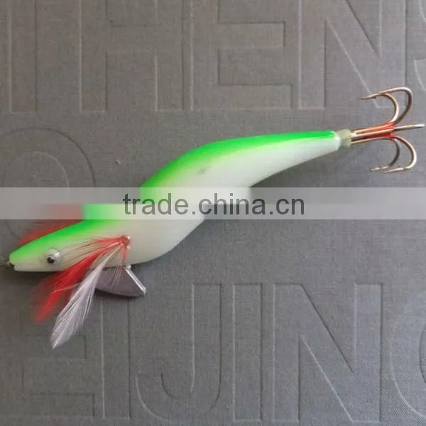 New Green With White Paint Squid Jig