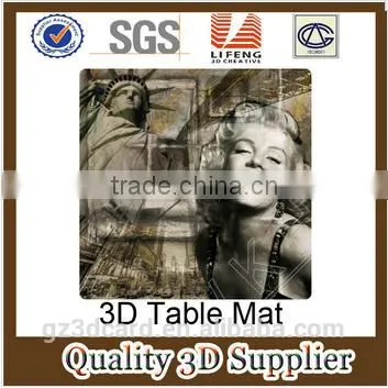 Famous People 3d Lenticular Table Mats 2015 Good Looking With PET Material photo-2