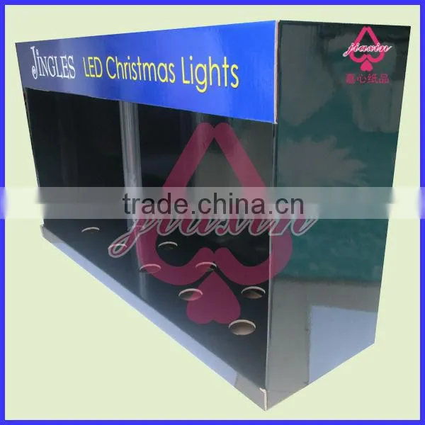 Paper cardboard display LED Christmas Lights hanging box with holes