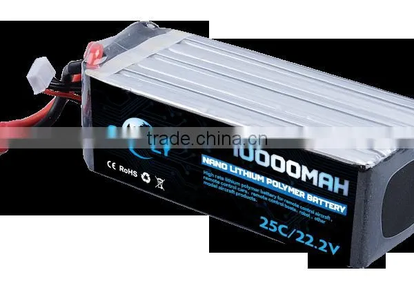 Rechargeable 22.2V 6S 10000mAh Lithium Polymer Battery or UAV / Drone