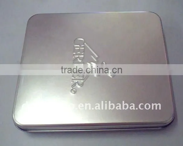 Square Badge Tin Box With Foam Insert