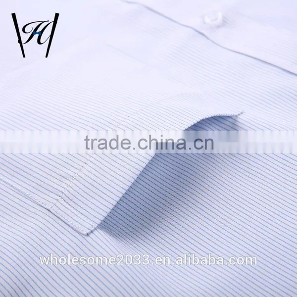 100%cotton Cool Short Blue Mens Button Down Shirts photo-4
