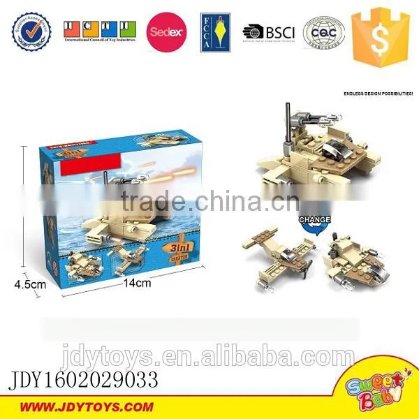 Military Toys Series Toy Brick Warcraft Toys 3 in 1 Military Aircraft 3 Style photo-2