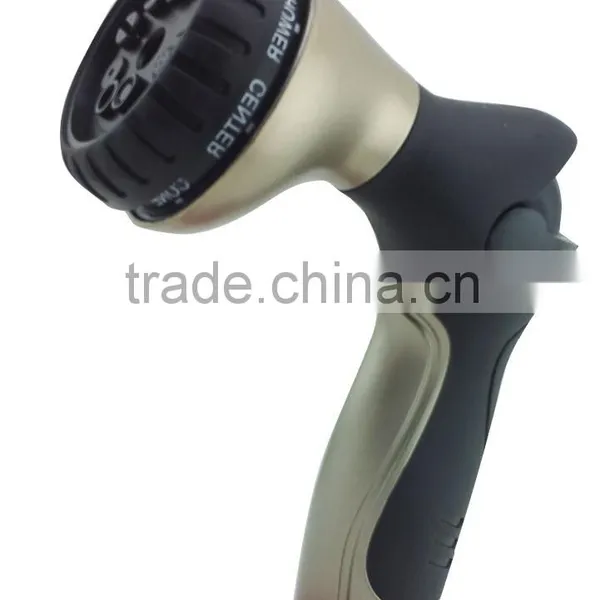 3 Ways Solid Metal Hose Nozzle Thumb Control Garden Spray Gun photo-4