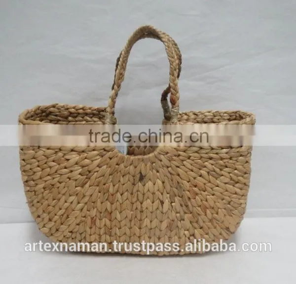 Hot Handmade Water Hyacinth Women Handbag photo-3