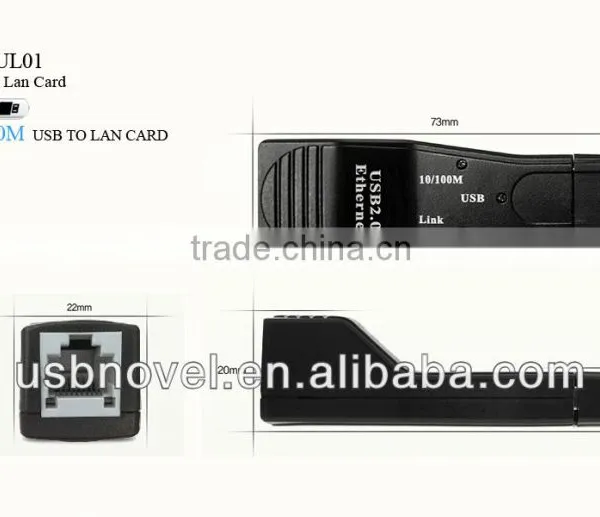 Blak Usb 2.0 External Network Latest Lan Card With Led Light High Speed 480Mbps photo-3