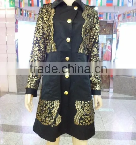 Newest Embroidered Coat, Muslim Coat Jacket, OEM, Ladies Clothing Factory