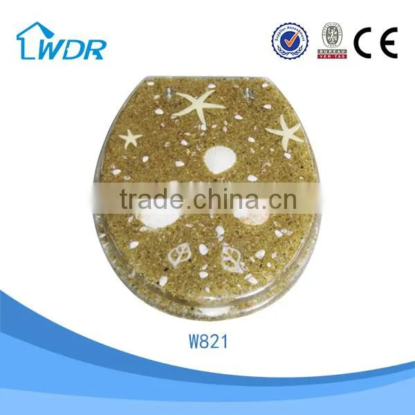 Sanitary Bathroom Poly Resin Color Chinese Slowly Down Toilet Cover photo-5