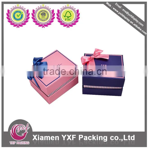 Paperboard Gift Box With Silk Ribbon Decoration photo-2
