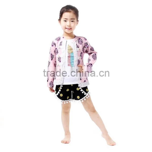 Baby Girl Boutique Clothing Coats Kids Lovely Autumn Outwear One Pieces Print Coats photo-2