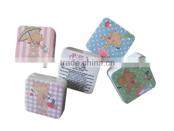 square shape compressed towel