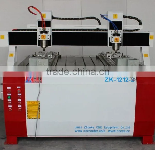 2 Heads Advertising CNC Router Machine With 2 Rotary Axis 1212 Model photo-5