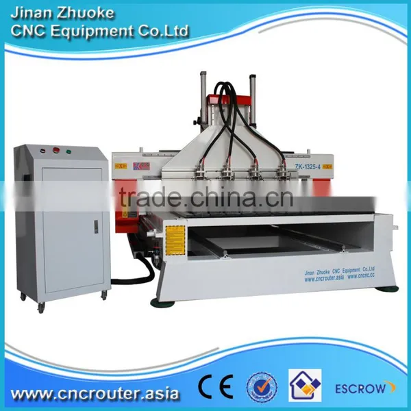 Multy Spindle Hot Sale Woodworking CNC Router 1325 With 4 Rotary Axis PCI NCStudio Control ZKM-1325-4 photo-5