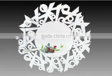 2015 New Design Round Pirate MDF Wall Mirror Mounting Bracket Hinged