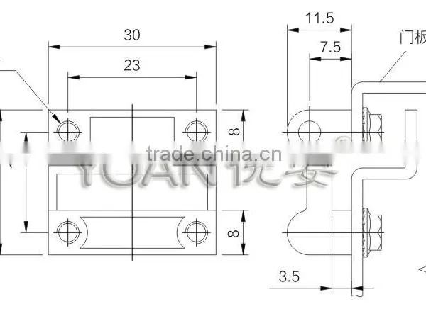 Floor Hinge Cabinet Door Hinge Electrical Panel Hinges Supplier's Choice photo-2