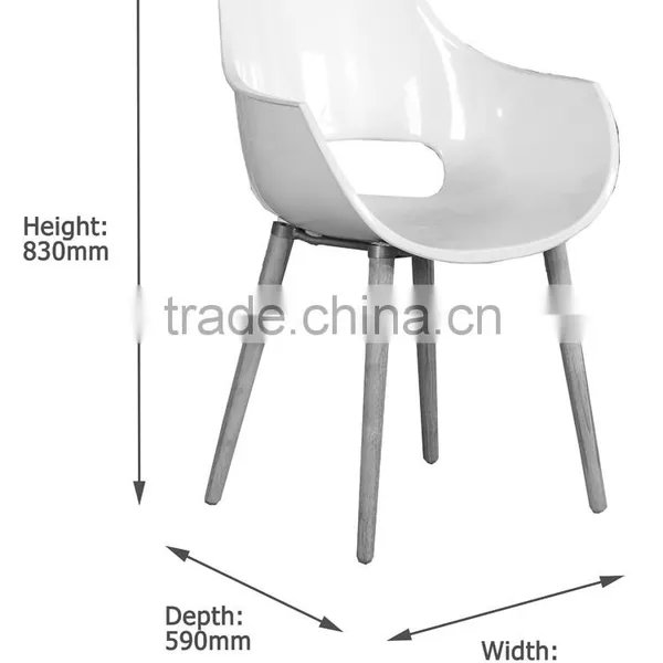 Famous Wood White Plastic Room Wholesale Armchair Replica PW007 photo-5