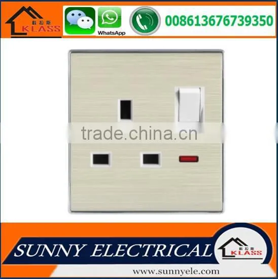 KB8 Modern British Standard Type Factory Suppiler Electric Wall Switched Socket With Neon With CE Certification photo-4