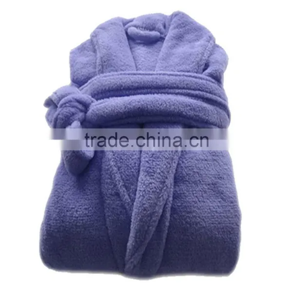 100% Polyester Coral Fleece Bath Gown(microfiber Bath Gown)