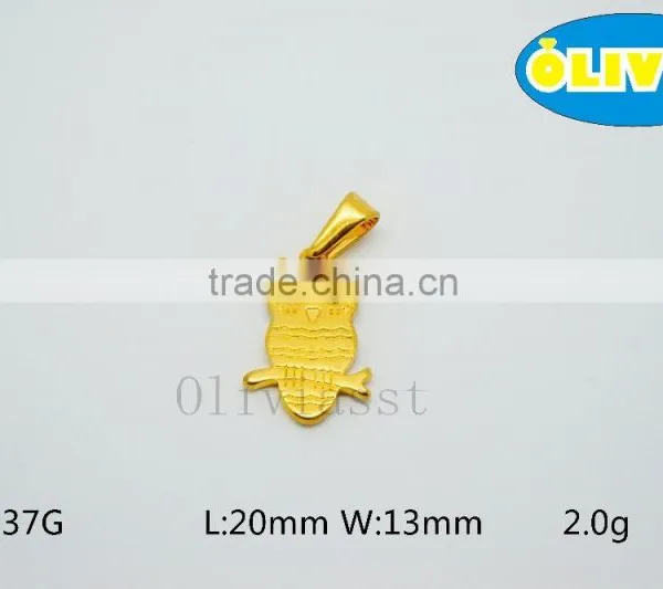Olivia 2016 New Year Gift Present Fashion Modern 304 Stainless Steel Lucky Star Capricorn Small Size Owl Pendant