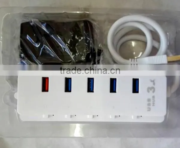 Premium 5 Port Usb 3.0 Hub With Individual Porton/off Switches , 4 Port Usb 3.0 Hub +1 Quick Charging photo-5