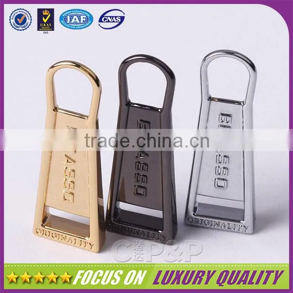Custom Engraved Logo Jacket Zipper Pullers for Bags