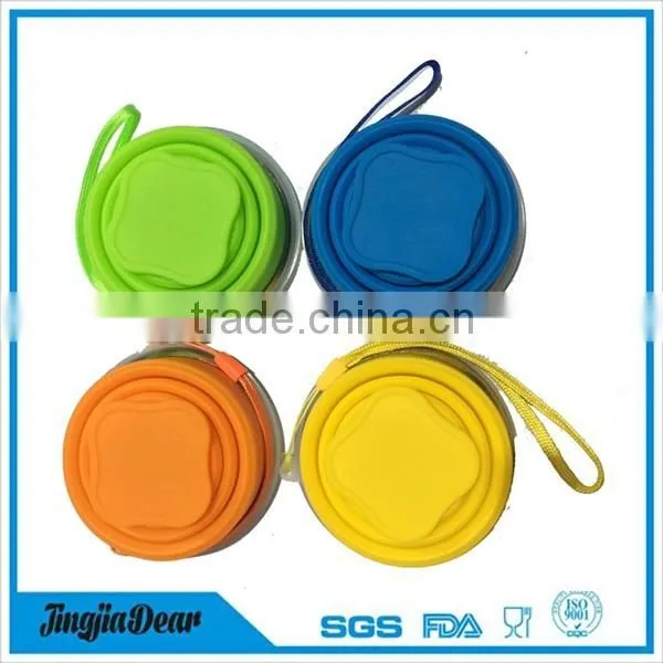 Portable Silicone Retractable Folding Coffee Cup With Lid photo-2