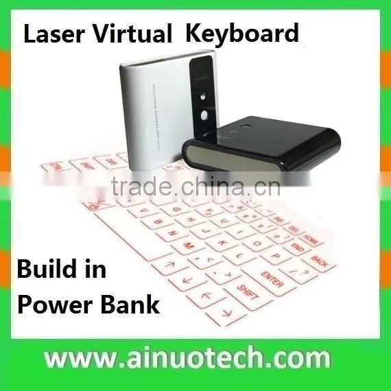Wireless Blutooth Qwerty Layout Laser Virtual Keyboard Projection Keyboard With Power Bank photo-2