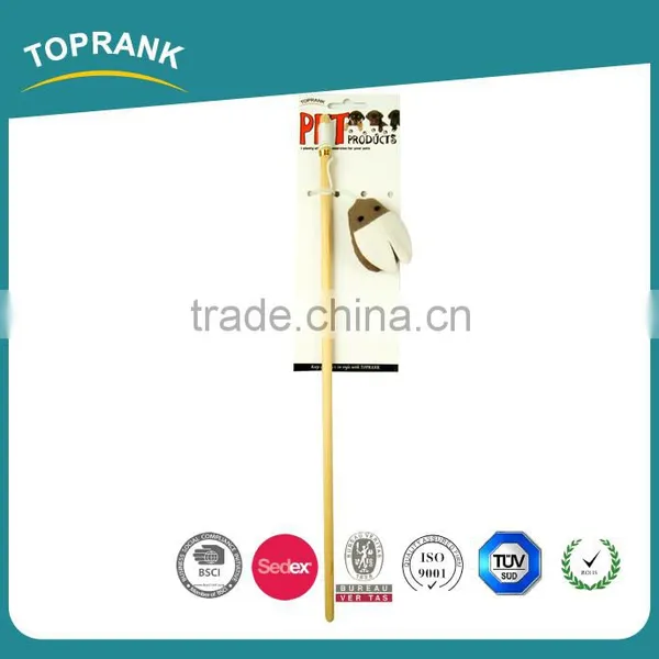 Plastic Cat Dangler Toys with Feather & Catnip made in China
