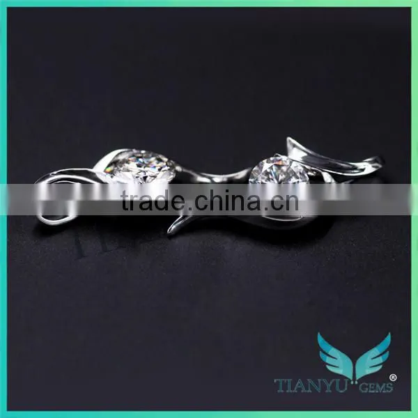 14K Gold 1 Carat White Round Billiant Cut Moissanite Diamond Pendants Charms for Necklaces Jewellery photo-6