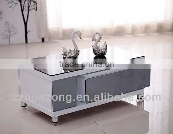 Modern High Golss TV Stand With Tempered Glass photo-2