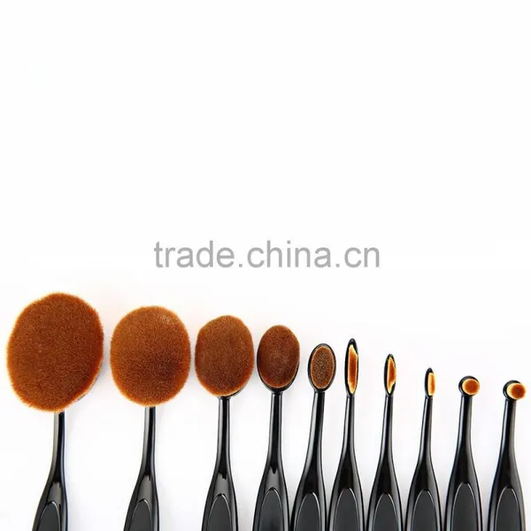 10Pc/Set Beauty Tools Toothbrush Shaped Foundation Eyebrow Eyeliner Lip Facial Makeup Oval Brushes photo-5