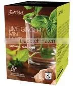 Lime Ginger Mint Herbal Tea in Pyramidal Teabags