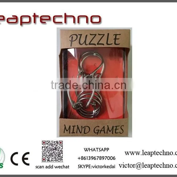 Mind Game Brain Teaser IQ Test Metal Wire Puzzles photo-3
